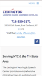 Mobile Screenshot of lexhearingandspeech.org