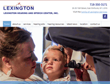 Tablet Screenshot of lexhearingandspeech.org